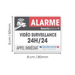 Stickers ALARME 8 cm x 6 cm