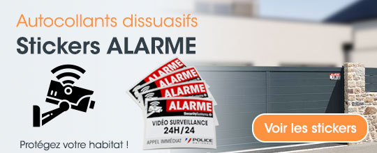 Stickers dissuasifs alarme 
