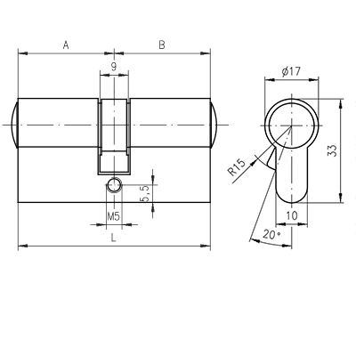 Cylindre double entrée